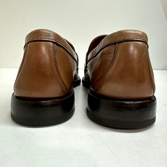 EXCELLENT Rancourt & Co. Horsebit Loafers UNWORN HEELS Tan Calf Handsewn USA 11 - Picture 7 of 12
